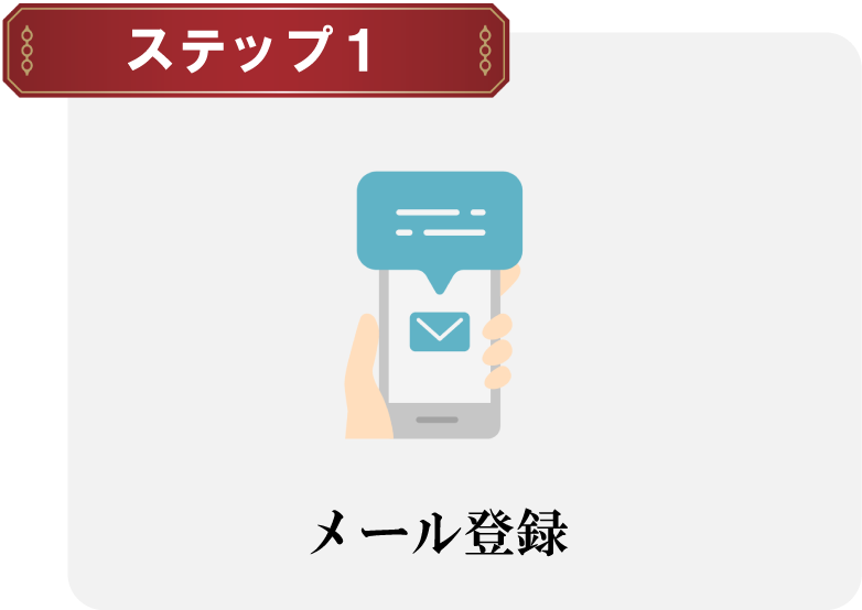 ステップ1メール登録
